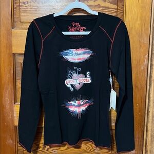 Pepe Jeans Long Sleeved Tee NWT Size Large Style: Anna Kiss And Tell